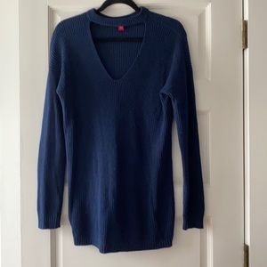 Vince Camuto Navy Open Neck Sweater